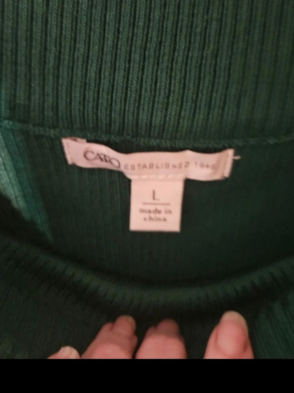 Cato Emerald Green Pearl-Accent Sheer Sleeve Sweater